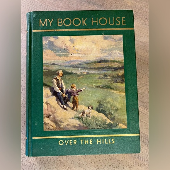 Old OVER THE HILLS OF MY BOOK HOUSE Book FAIRY TALES JACK / BEANSTALK THUMBELINA - Picture 3 of 14